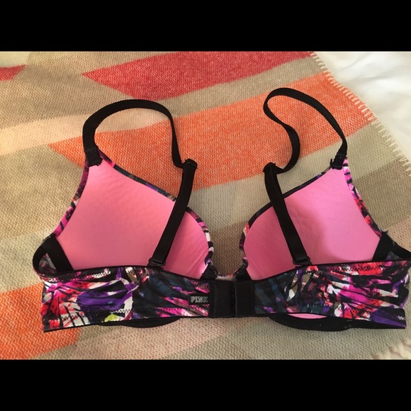 VS Pink Palm Leaf T Shirt Bra - Picture 2 of 4